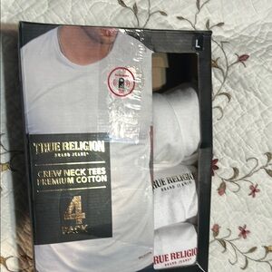 True Religion White Undershirts Essential Pack